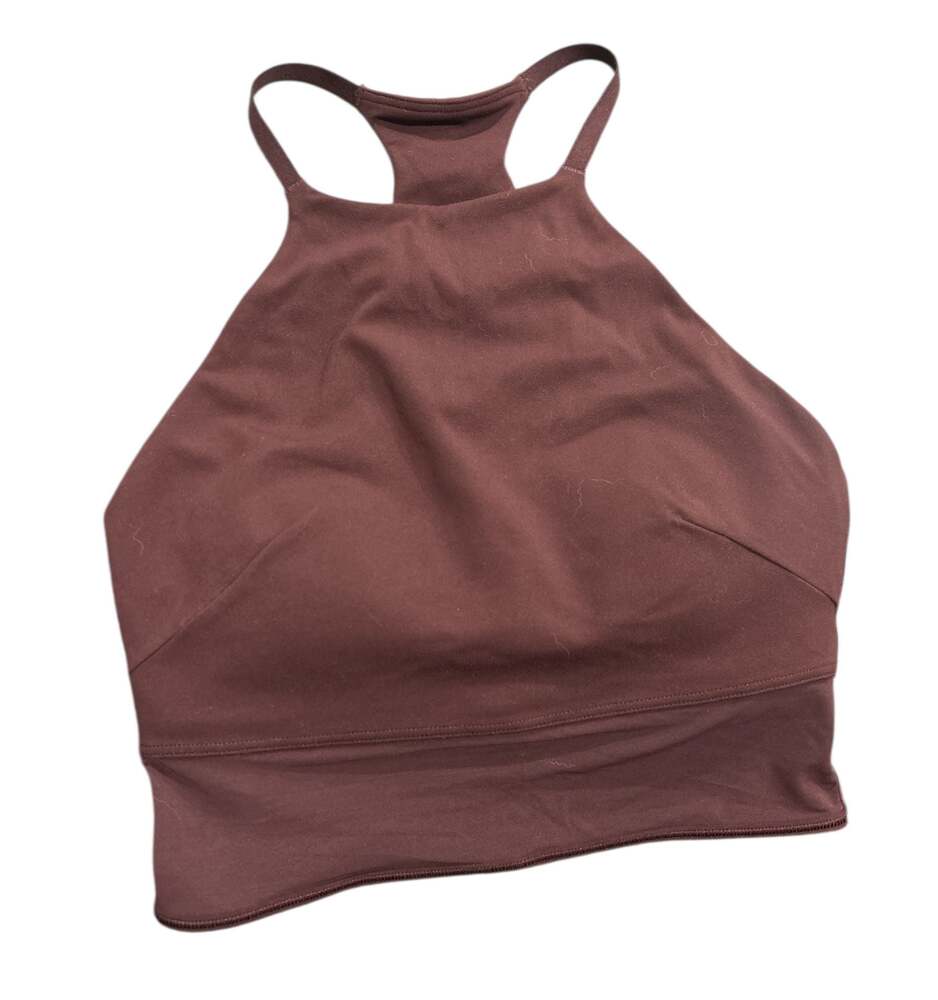 Nulu High-Neck Mesh-Hem Tank in goodnight plum * XXS * NWT